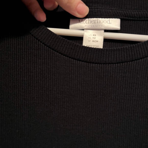 Motherhood Maternity rib knit black dress size xsmall - Picture 4 of 4